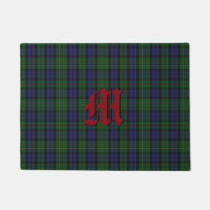 Monogrammed MacEwen Tartan Plaid Door Mat