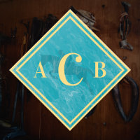 Monogrammed Marbled Turquoise Horse Tack Trunk