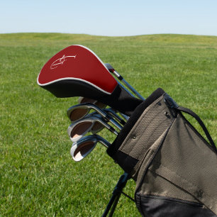 Monogrammed -  Maroon  Golf Head Cover
