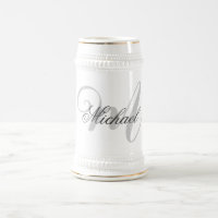 Monogrammed Minimalist Plain Modern