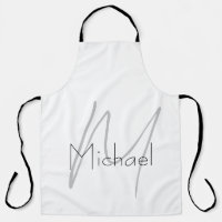 Monogrammed Minimalist Plain Modern Name