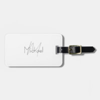Monogrammed Minimalist Plain Modern Name