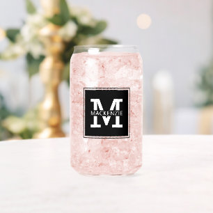 Monogrammed Modern and Minimalist Personalized Can Glass
