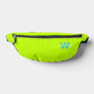 Monogrammed Modern Chic Lime Green Fanny Pack
