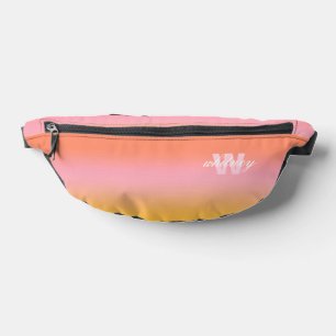 Monogrammed Modern Chic Pastel Ombre Fanny Pack