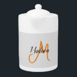 Monogrammed Modern Handwriting Name Initial<br><div class="desc">Trendy Modern Customize Professional Simple Design. You Can Easily Edit Details on the Product.</div>