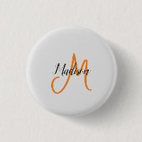 Monogrammed Modern Handwriting Name Initial