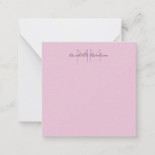 Monogrammed Modern Handwriting Name Initials Card