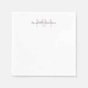Monogrammed Modern Handwriting Name Initials Napkin