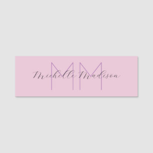 Monogrammed Modern Handwriting Name Initials Tag