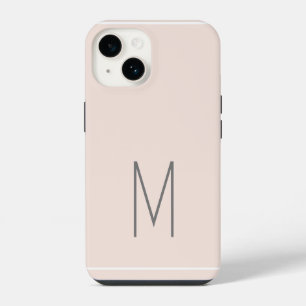 Monogrammed Modern Plain Initial iPhone 14 Case