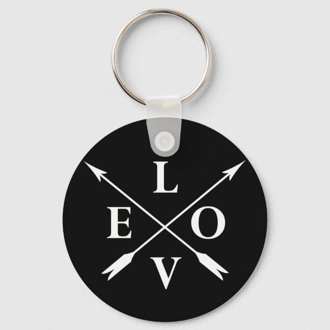 monogrammed monogram love keychain (Front)
