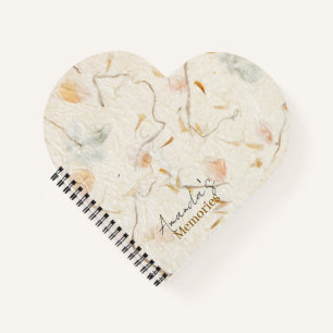 Monogrammed mulberry paper Beautiful memories Notebook