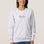 Monogrammed Name Clothing Apparel Women's Ash Sweatshirt<br><div class="desc">Grey Name Monogram Clothing Apparel Template Women's Basic Sweatshirt.</div>