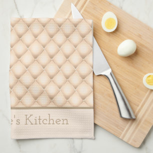 Monogrammed Name Initials Champagne Gift Kitchen Towel