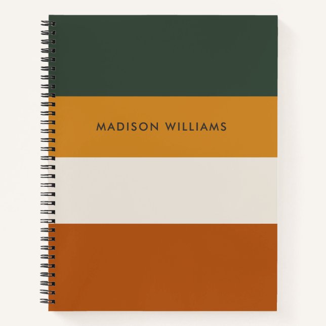 monogrammed,name, notebook (Front)