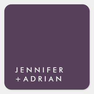 monogrammed,name, square sticker