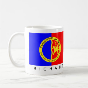 Monogrammed Native American Comanche Nation Flag Coffee Mug