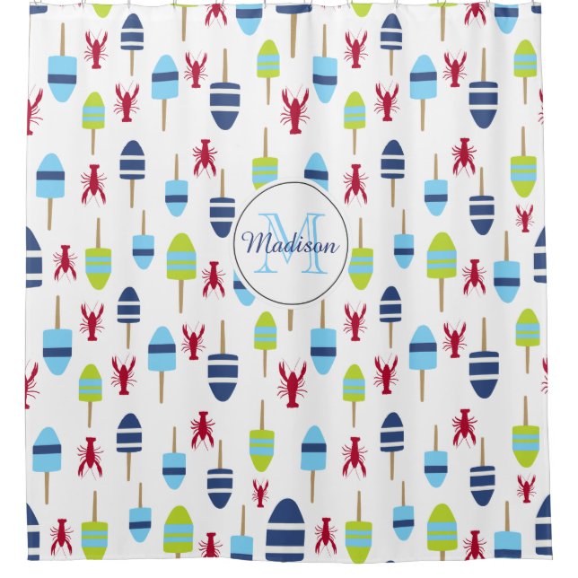 Monogrammed Nautical Lobster Buoy Beach House (Front)
