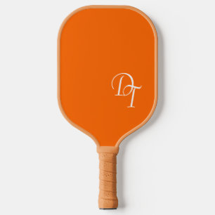 Monogrammed -  neon orange   pickleball paddle