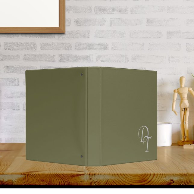 Monogrammed -  Olive Binder (Creator Uploaded)