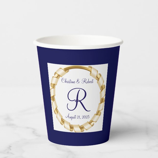 Monogrammed Paper cup (Front)