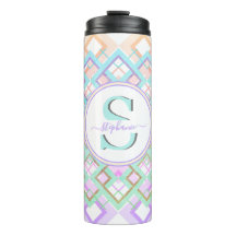 Monogrammed Pastel Custom Tumbler Gift for Her
