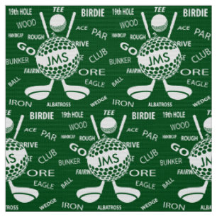 Monogrammed Pattern for the Golfer Fabric