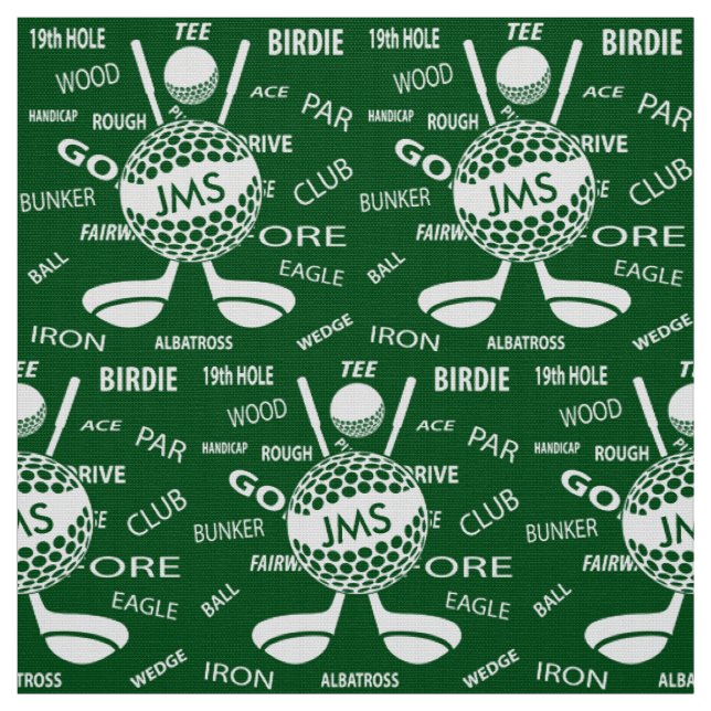 Monogrammed Pattern for the Golfer Fabric (Swatch)