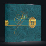 Monogrammed Peacock and Gold Paisely Wedding Binder<br><div class="desc">Our Monogrammed Peacock Binder coordinates with all the products in our Peacock Collection.  Makes a wonderful scrapbook for wedding photos or classy binder for the small business.</div>