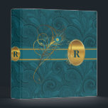 Monogrammed Peacock and Gold Paisely Wedding Binder<br><div class="desc">Our Monogrammed Peacock Binder coordinates with all the products in our Peacock Collection.  Makes a wonderful scrapbook for wedding photos or classy binder for the small business.</div>
