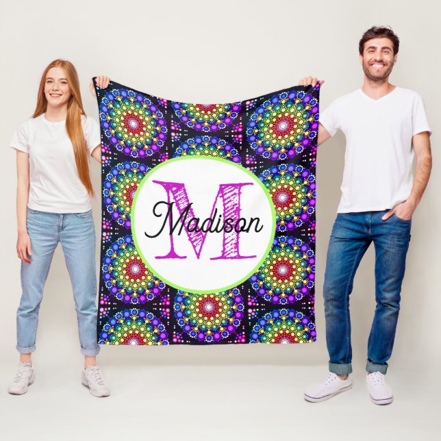 Monogrammed personalize fleece blanket (In Situ)