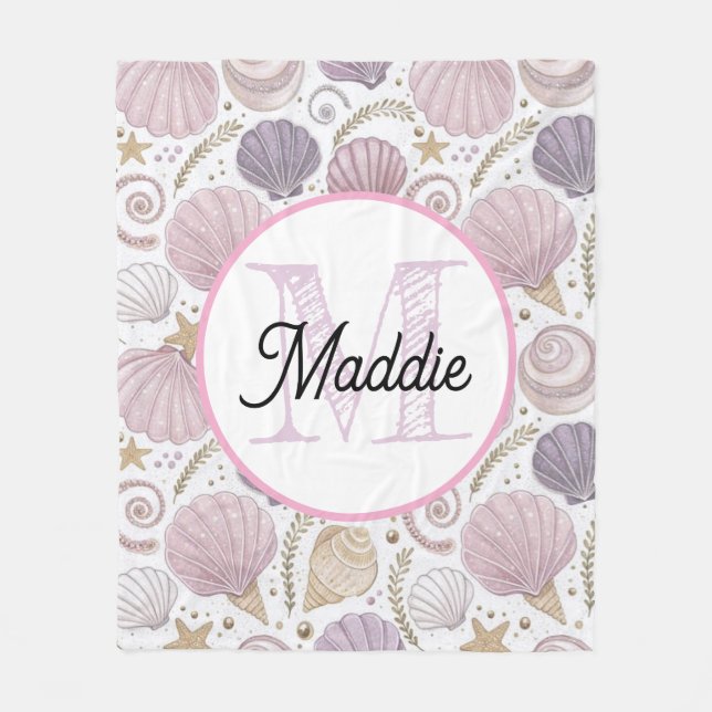 Monogrammed personalize fleece blanket shells (Front)