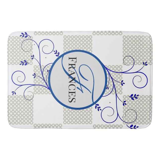 Monogrammed Personalized Bath Mat (Front)