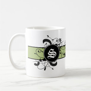 Monogrammed Personalized Fancy Flourish Coffee Mug