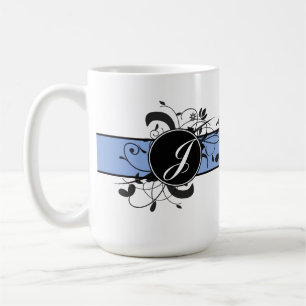 Monogrammed Personalized Fancy Flourish Coffee Mug