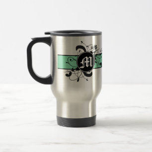 Monogrammed Personalized Fancy Flourish Travel Mug