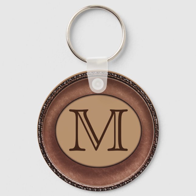 Monogrammed Personalized Keychain for Men (Front)