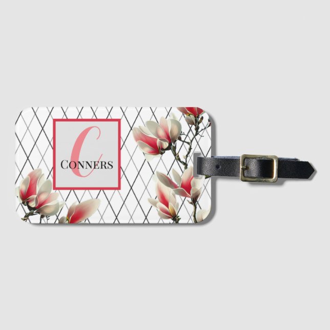 Monogrammed Personalized Luggage Tag (Front Horizontal)