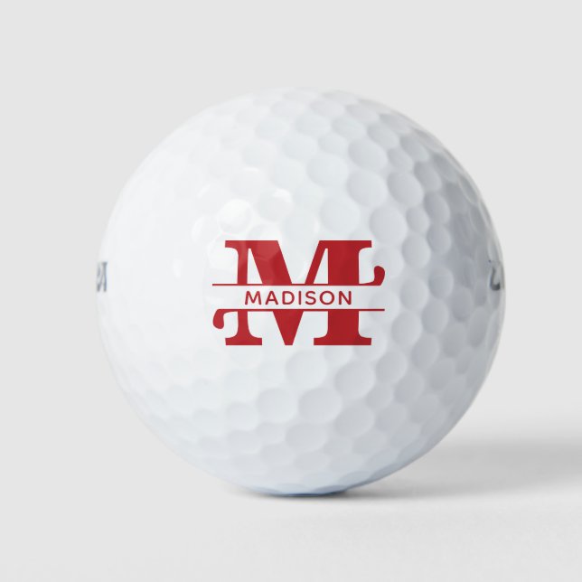 Monogrammed & Personalized Monogram with Name Golf Balls (Front)