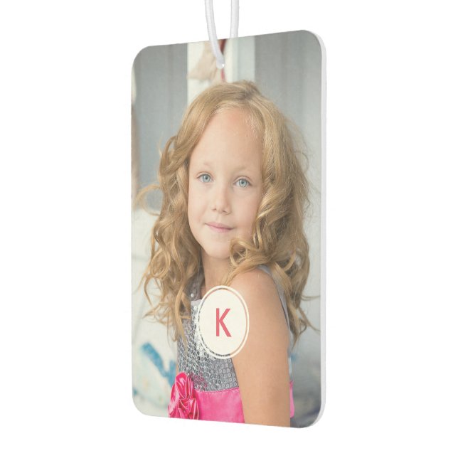 Monogrammed Personalized Photo Auto Decoration Car Air Freshener (Left)