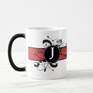 Monogrammed Personalized Victorian Flourish Magic Mug