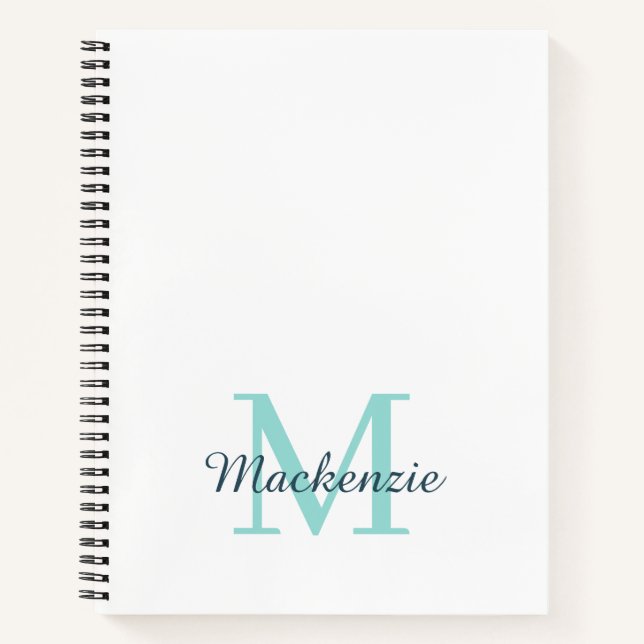 Monogrammed Personalized With Name Notebook (Front)