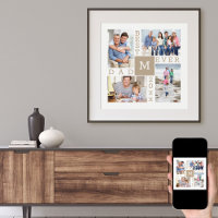 Monogrammed Photo Collage Best Dad Ever