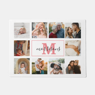 Monogrammed Photo Collage Personalized Doormat