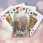 Monogrammed Photo Personalized Playing Cards<br><div class="desc">DIY Make Your Own monogrammed personalized playing cards from Ricaso - change the photo to one of your own or add your own art - features a curved frame</div>
