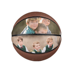 Monogrammed Photo Team Coach School Club Player Mini Basketball