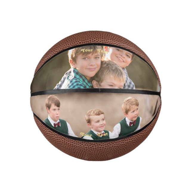 Monogrammed Photo Team Coach School Club Player Mini Basketball (Front)