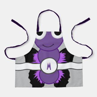 Monogrammed Pink Butterfly Apron