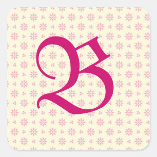 Monogrammed Pink Eyelet Sticker